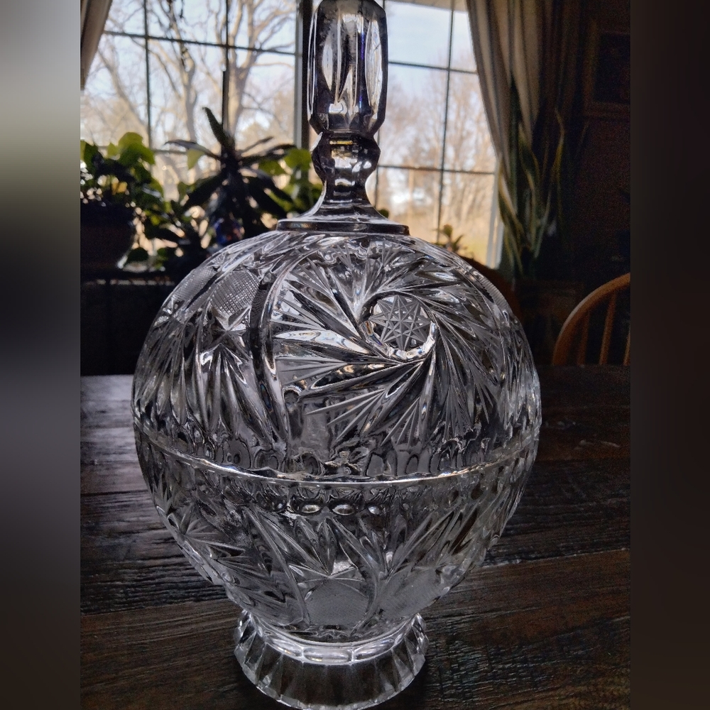 Vintage Violetta Cut Crystal Candy Dish